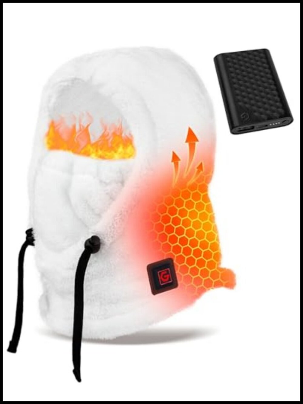 Heated Balaclava Face Mask 3-in-1 Winter Warm Ski Gift